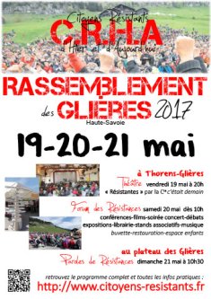 Rassemblement des Glières 19, 20 et 21 mai